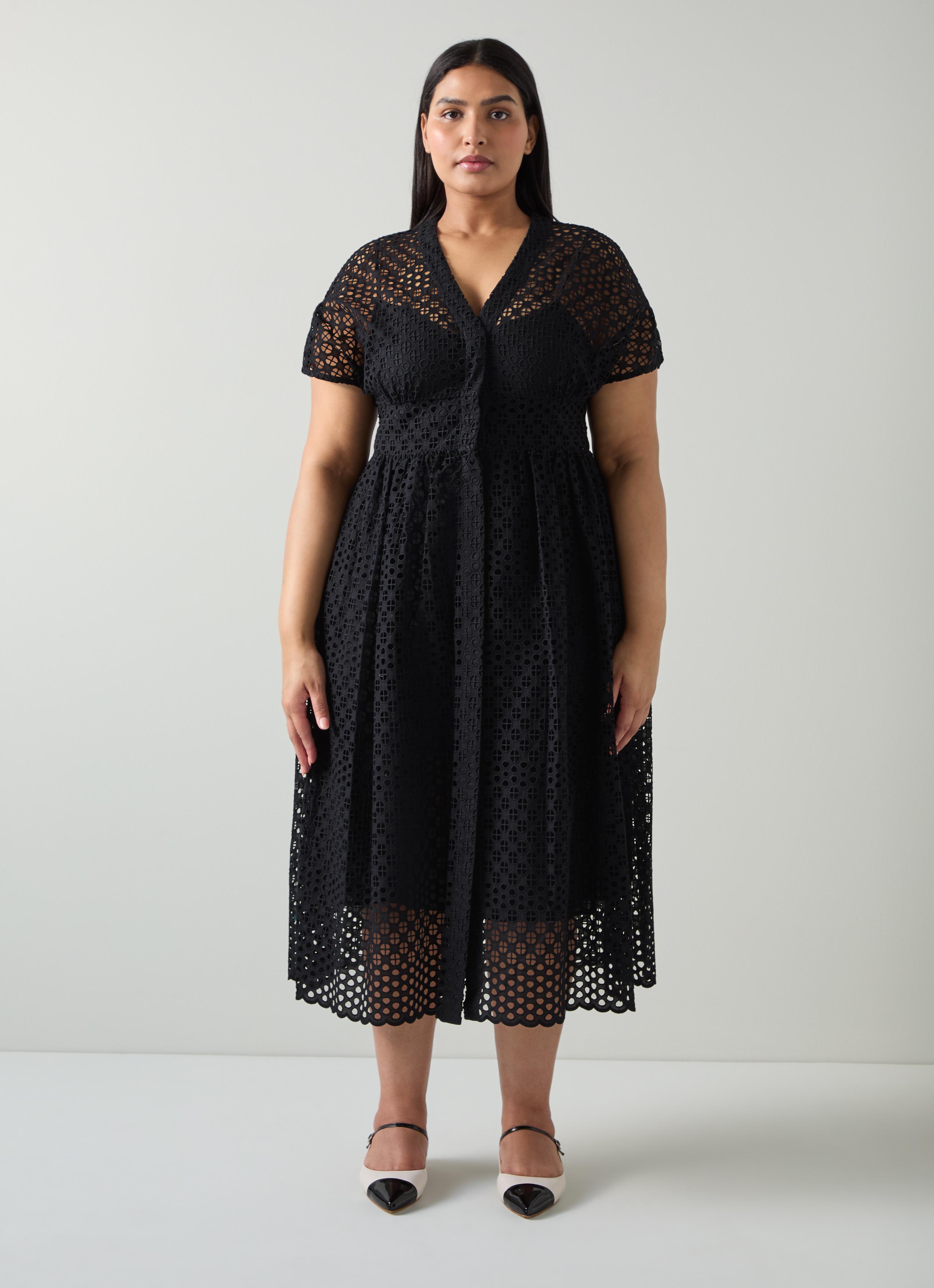 Lk bennett shop broderie anglaise dress